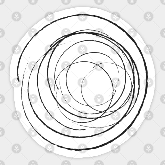 Abstract  Art Black and White Circle Graphic Sticker by GoodyL